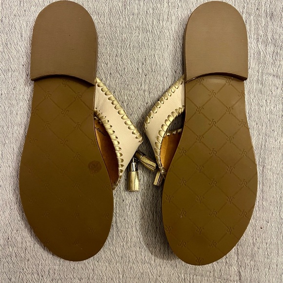 Jack Rogers Alana Tassel Sandal – Cream & Gold – Size 7.5 – NWOT - Picture 4 of 4